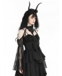 Dark in love Black Gothic Sexy Shoulder Puff Lace Sleeve Cape for Women