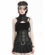 Dark in love Black Gothic Punk Heavy Metal Leather Underbust Corset Waistband for Women