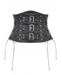 Dark in love Black Gothic Punk Heavy Metal Leather Underbust Corset Waistband for Women