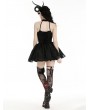 Dark in love Black and Red Gothic Heartthrob Devil Mesh Halter Short Dress