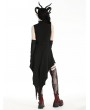 Dark in love Black and Red Little Devil Tail Sleeveless Shirt Dress