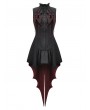 Dark in love Black and Red Little Devil Tail Sleeveless Shirt Dress