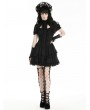 Dark in love Black Gothic Sweet Daily Wear Puff Sleeve Frilly Short Dress