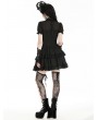 Dark in love Black Gothic Sweet Daily Wear Puff Sleeve Frilly Short Dress