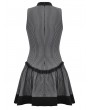 Dark in love Dark Gray Striped Gothic Preppy Style Sleeveless Short Dress