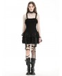 Dark in love Black Gothic Punk Rock Edgy Rebellious Short Ruffle Dress