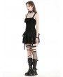 Dark in love Black Gothic Punk Rock Edgy Rebellious Short Ruffle Dress