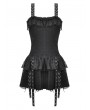 Dark in love Black Gothic Punk Rock Edgy Rebellious Short Ruffle Dress