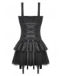 Dark in love Black Gothic Punk Rock Edgy Rebellious Short Ruffle Dress