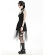 Dark in love Black Gothic Back Pentagram Irregular Spider Web Dress