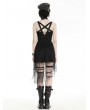 Dark in love Black Gothic Back Pentagram Irregular Spider Web Dress