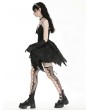 Dark in love Black Gothic Bat Irregular Sexy Short Dress