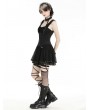 Black Gothic Punk Rebel Halter Strappy Short Lace Dress