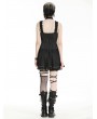 Black Gothic Punk Rebel Halter Strappy Short Lace Dress