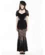 Black Gothic Dark Elegant Sexy See-Through Lace Mermaid Dress