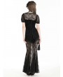 Black Gothic Dark Elegant Sexy See-Through Lace Mermaid Dress