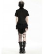 Black Gothic Punk Hollow Out Spider-Shaped Shirt for Women