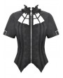 Black Gothic Punk Hollow Out Spider-Shaped Shirt for Women