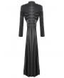 Black Dark Gothic Open Front Long Tail Jacket for Women