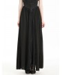 Black Gothic Elegant Heart-shaped Embroidered Lace Maxi Skirt