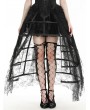 Black Gothic Rococo Spiderweb Tattered Birdcage Petticoat