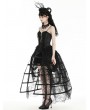 Black Gothic Rococo Spiderweb Tattered Birdcage Petticoat