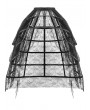 Black Gothic Rococo Spiderweb Tattered Birdcage Petticoat