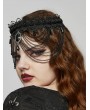 Punk Rave Black Gothic Gorgeous Lace Layered Chain Headwear Choker