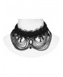 Punk Rave Black Gothic Gorgeous Lace Layered Chain Headwear Choker