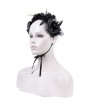 Devil Fashion Black Gothic Mesh Flower Devil Sheep Horn Headdress