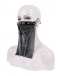 Devil Fashion Black Gothic Punk Half Face Veil Mask with Detachable Chain