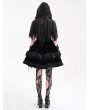 Devil Fashion Black Gothic Spider Web Mesh Hooded Bat Cloak for Women