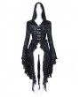 Devil Fashion Dark Gothic Vintage Pattern Irregular Hooded Tail Coat for Women