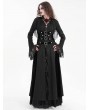 Devil Fashion Black Vintage Gothic Gorgeous Bead Tassel Hooded Long Jacket for Women