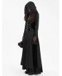 Devil Fashion Black Vintage Gothic Gorgeous Bead Tassel Hooded Long Jacket for Women