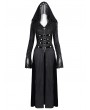 Devil Fashion Black Vintage Gothic Gorgeous Bead Tassel Hooded Long Jacket for Women