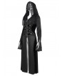 Devil Fashion Black Vintage Gothic Gorgeous Bead Tassel Hooded Long Jacket for Women