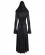 Devil Fashion Black Vintage Gothic Gorgeous Bead Tassel Hooded Long Jacket for Women