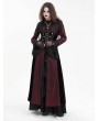 Devil Fashion Wine Red Vintage Gothic Gorgeous Bead Tassel Hooded Long Jacket for Women