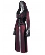 Devil Fashion Wine Red Vintage Gothic Gorgeous Bead Tassel Hooded Long Jacket for Women