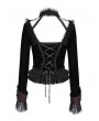 Devil Fashion Black and Red Romantic Gothic Velvet Lace Short Jacket for Women