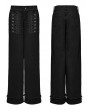 Punk Rave Black Gothic Loose Straight Fit Raw Edge Jeans for Women