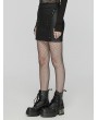 Punk Rave Black Gothic Punk 3D Pleated Bodycon Mini Skirt