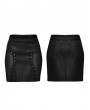 Punk Rave Black Gothic Punk 3D Pleated Bodycon Mini Skirt