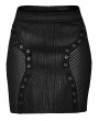 Punk Rave Black Gothic Punk 3D Pleated Bodycon Mini Skirt