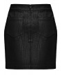 Punk Rave Black Gothic Punk 3D Pleated Bodycon Mini Skirt