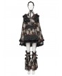 Punk Rave Black Gothic Sweet Bow Printed Kimono Dress Set