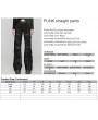 Punk Rave Black Gothic Punk Cool Straight Mesh Denim Pants for Women