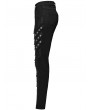 Punk Rave Black Gothic Punk Metal Triangular Buckle Embellished Jeans for Women