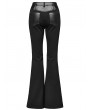 Punk Rave Black Gothic Punk Rivets Flare Pants for Women